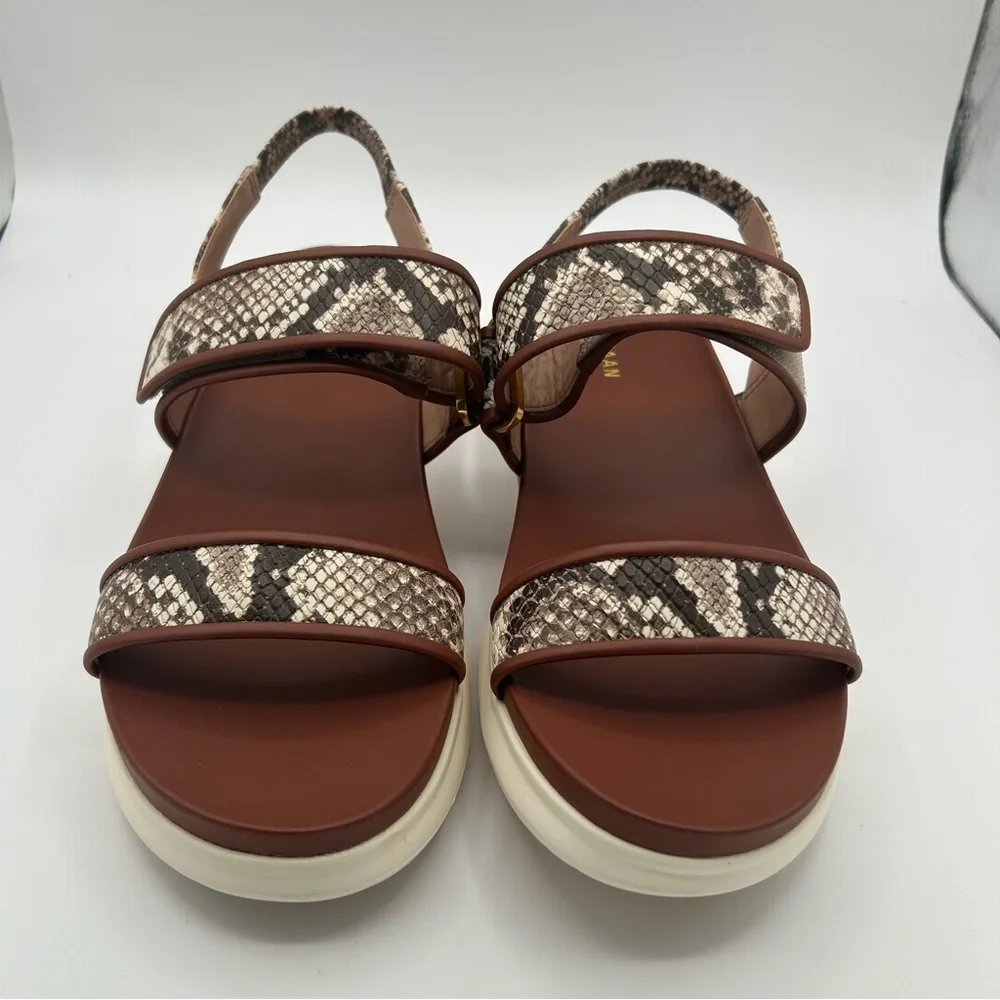 New Cole Haan Women's Zerogrand Merrit Sandal snake print size 10.5 B